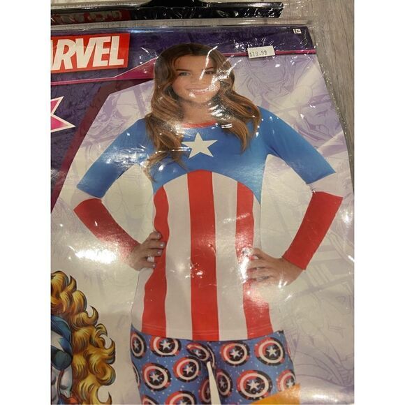 Marvel, captain, America, Halloween costume shirt child size M/L - Picture 5 of 8